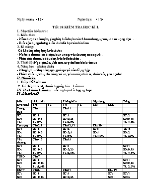 Giáo án Giáo dục công dân Lớp 7 - Tiết 18 Kiểm tra học kỳ I